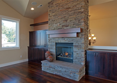 Ekrem Family Room Fireplace with TV Cabinet