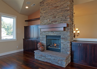 Ekrem Family Room Fireplace with TV Cabinet